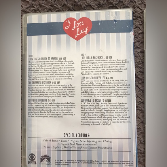 Bundle 3 for $10 I Love Lucy the final seasons 7, 8 and 9. Four disc set EUC - Picture 6 of 7